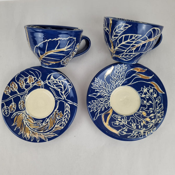 Cup and Saucer - BlueandWhite