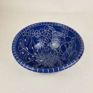 Salad Bowl - Blue & White