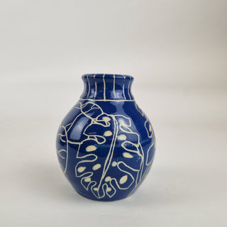 Small Vase - Carved Blue & White 2