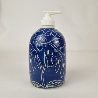 Soap Dispenser - Blue & White