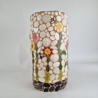 Mosaic Umbrella Stand -  Field of Flowers & Bees