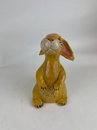 Yellow Bunny - Animal Sculpture