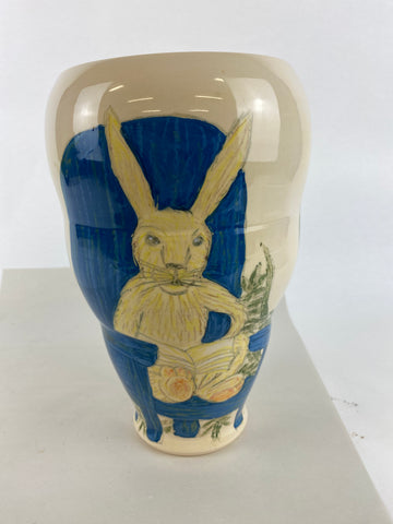 Vase - Rabbit in Blue Chair
