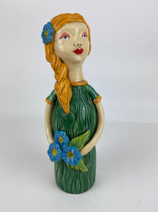 Figurine Sculpture - Blue Flower