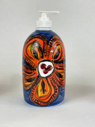 Soap Dispenser - Orange Flower