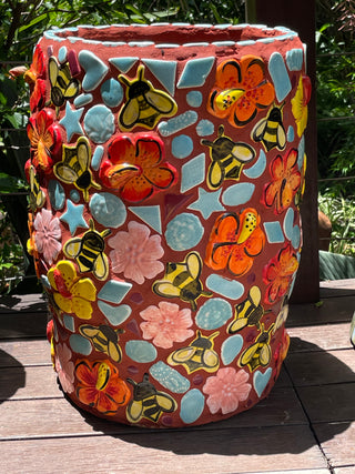 Mosaic Planter - Buzzy Bee