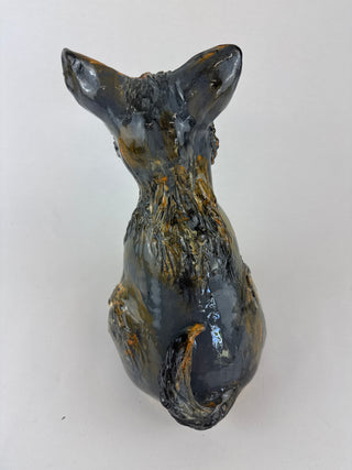 Animal Sculpture - Grey Tan Dog