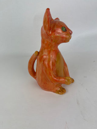 Animal Sculpture - Ginger Cat Autumn