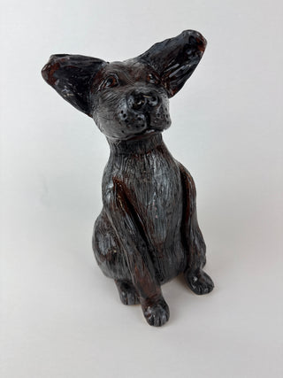 Animal Sculpture - Black/Grey Dog