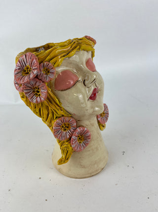 Head Planter - Yellow braids