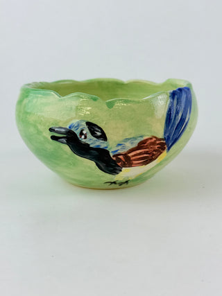 Carved Pot Small - Fairy Wren