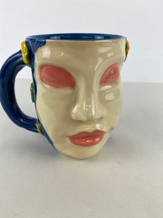 Mug - Face Dark Blue Hair