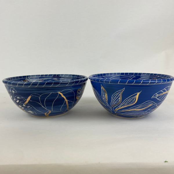 Salad Bowl- Blue and White