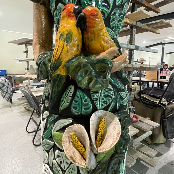 Garden Dweller- Double Decker Cally with parrots