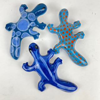 Wall gecko small - assorted blue