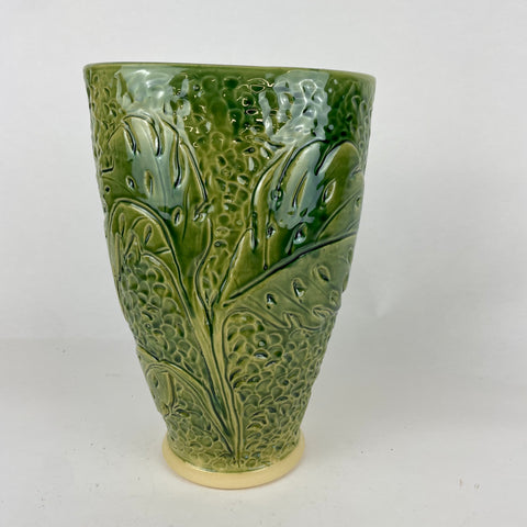 Vase- Monstera green glaze