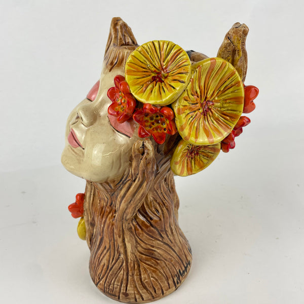 Head Planter  - tree with frog 2