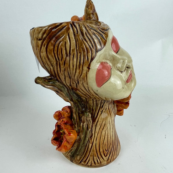 Head Planter  - tree with frog 3