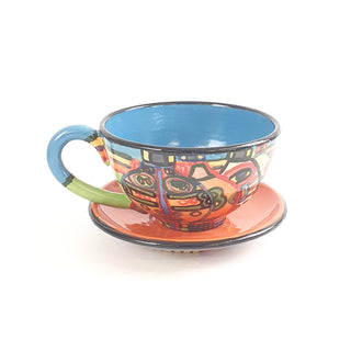 Blue Wonder Wozzer  -  Cup and Saucer