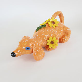 Fawn - Sausage Dog Sculpture